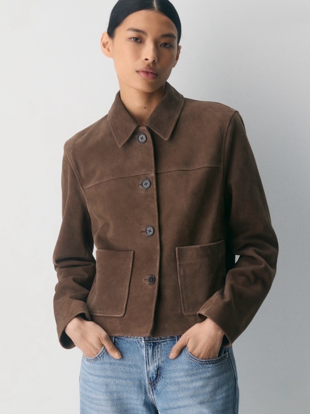 NWT Aritzia Tori jacket - suede in color `Chocolate Brown’